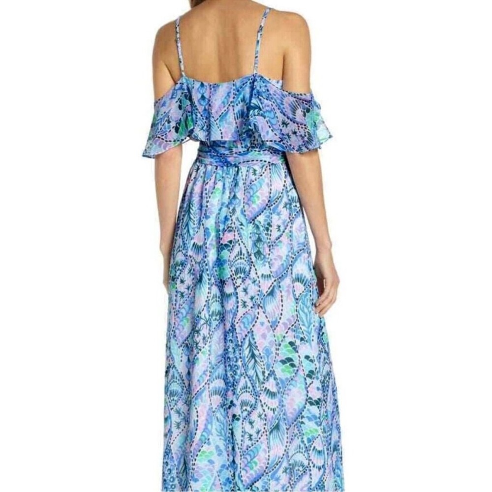 Lilly Pulitzer Coastal Blue Tails of The Sea (2018) Maxi Dress - Picture 2 of 6